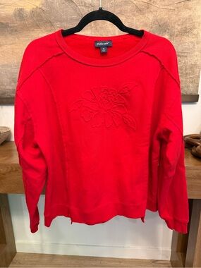 Studio Park Embossed Step Hem Sweatshirt Size M